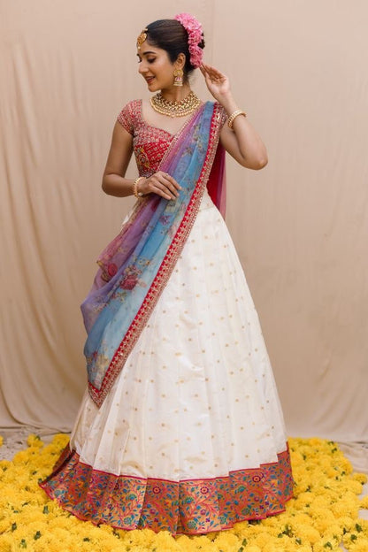 Pongal Half Saree Paithani Lehenga