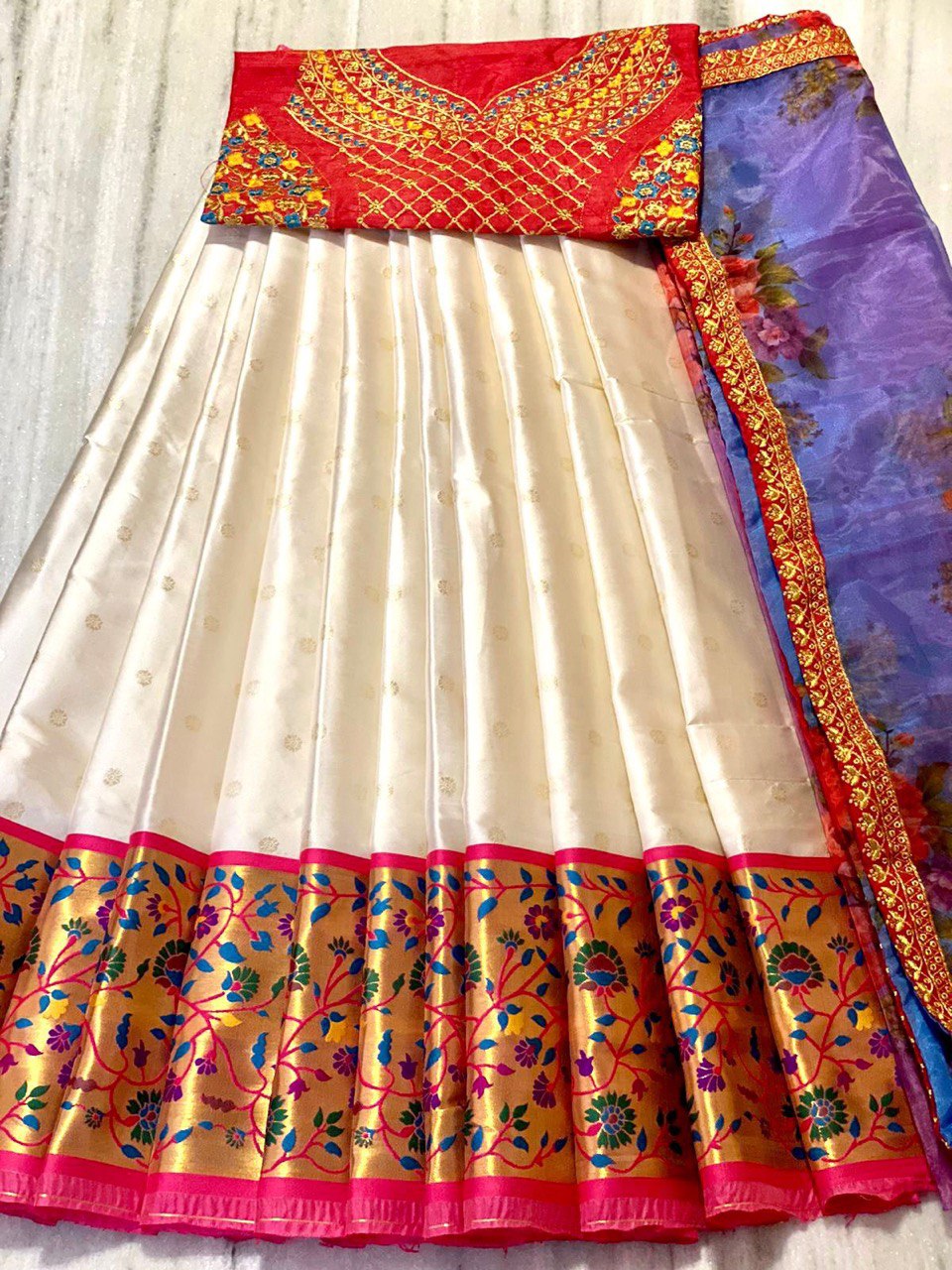 Pongal Half Saree Paithani Lehenga