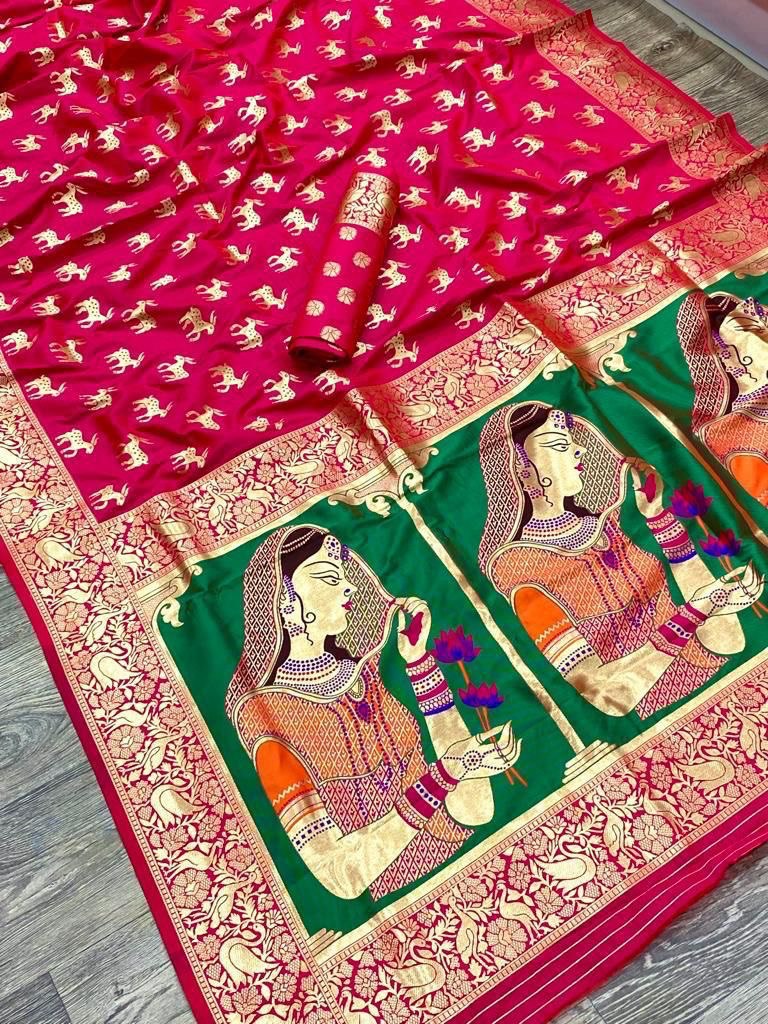 Women Banarasi Woven Saree Paithani