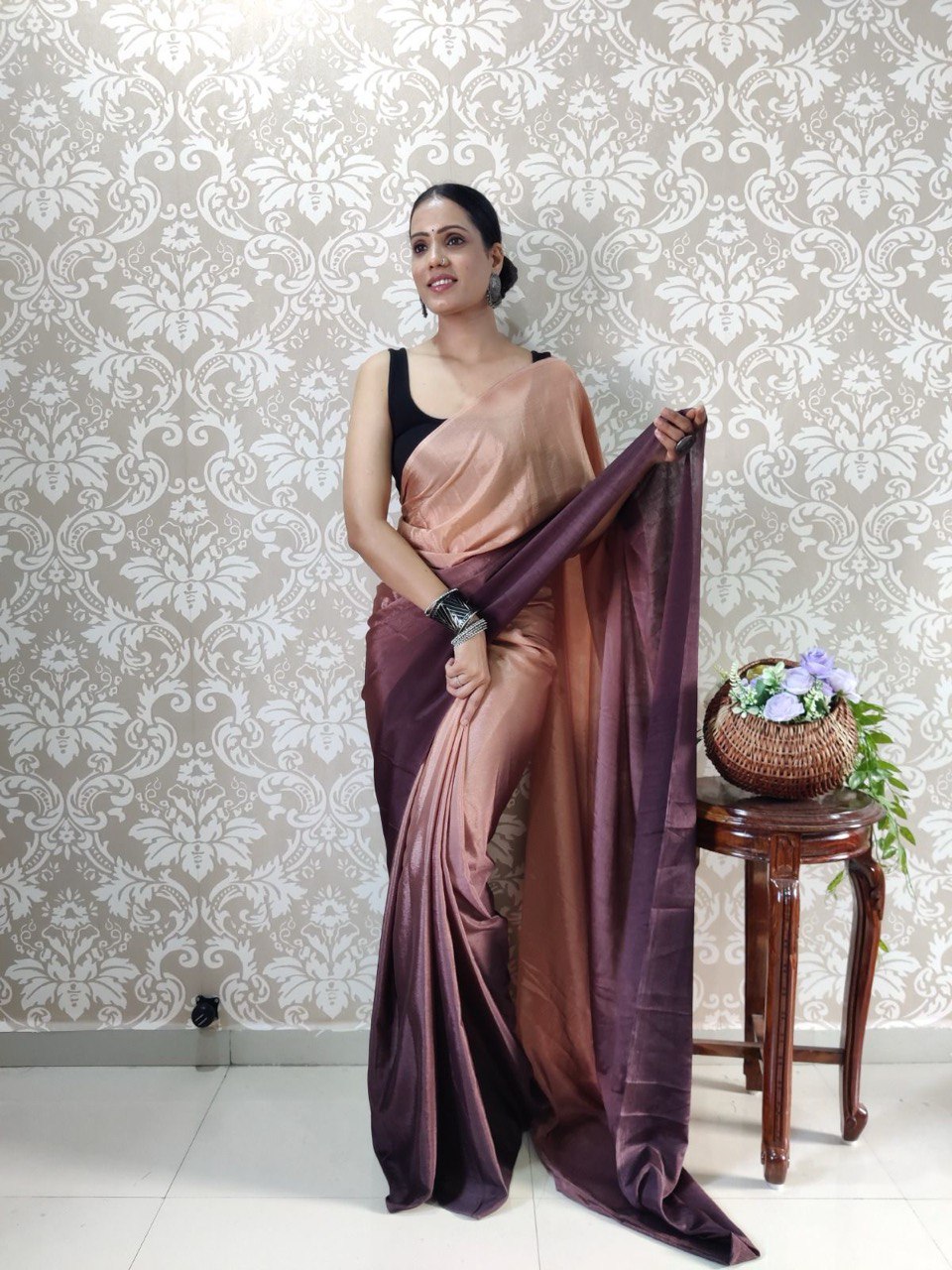 Designer Soft Silk Ready to Wear Wedding Saree