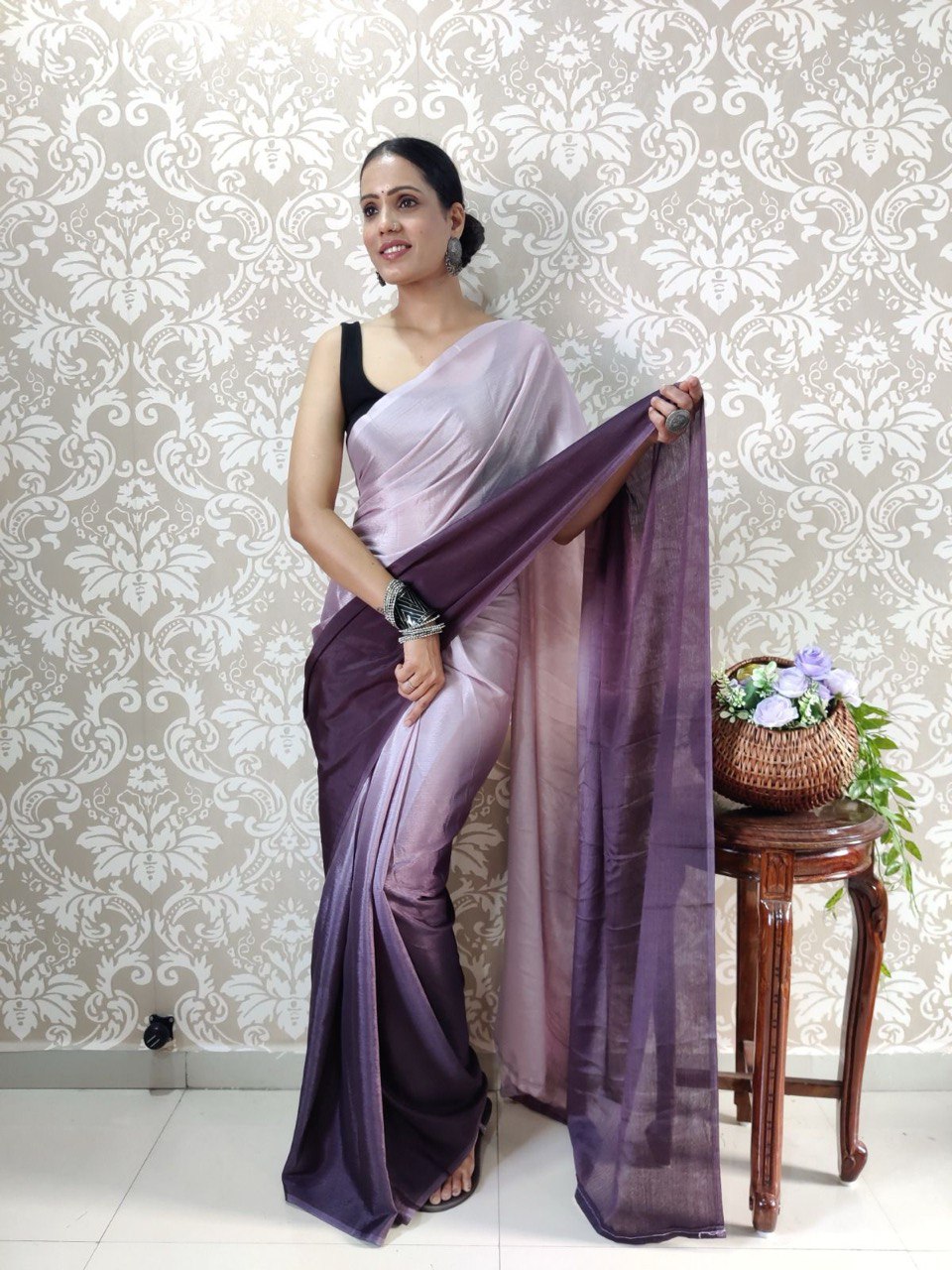 Designer Soft Silk Ready to Wear Saree