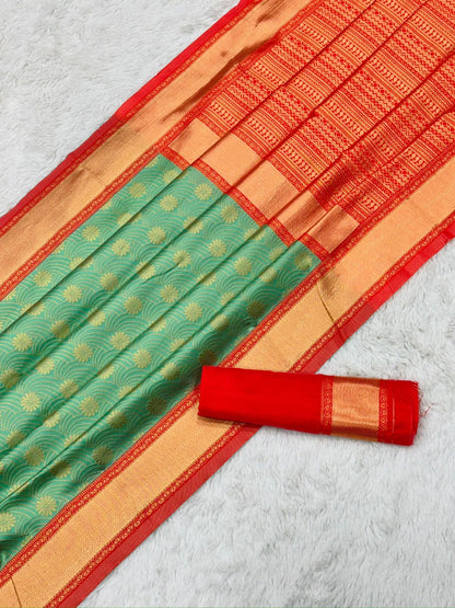 Silver Weaving Butta Kanjivaram Silk Saree