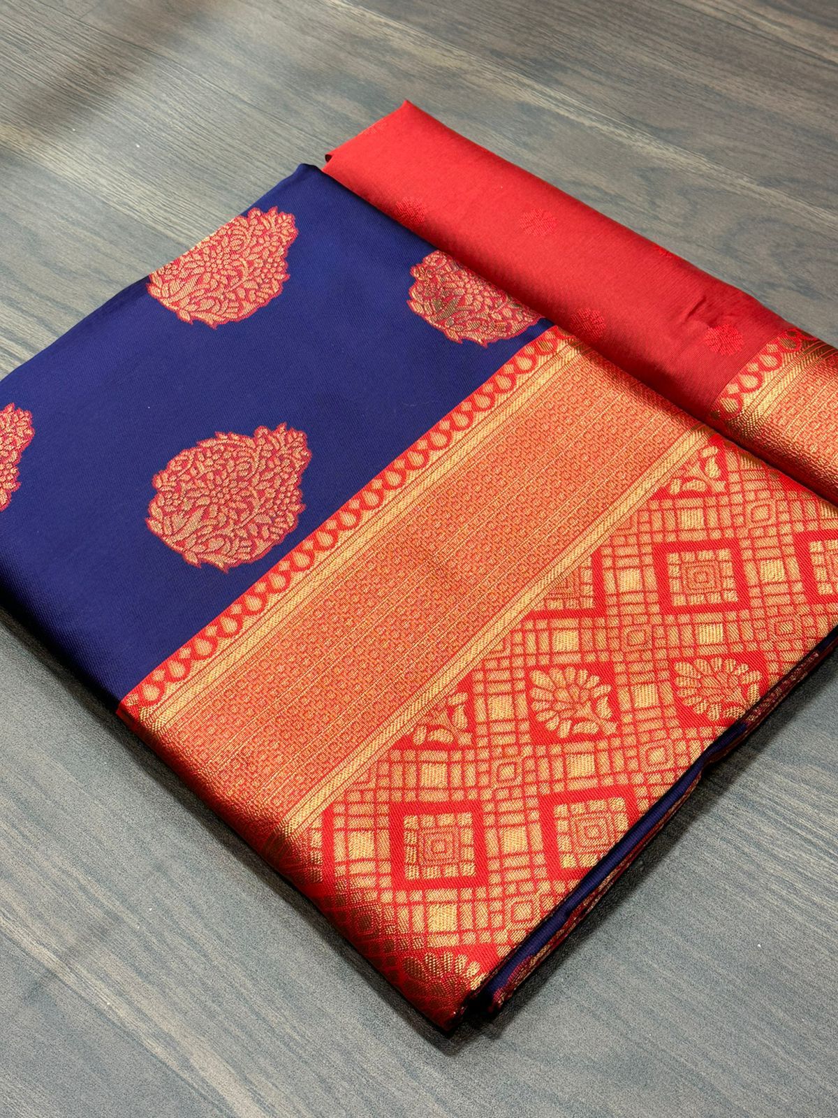 Royal Blue Banarasi Silk Saree